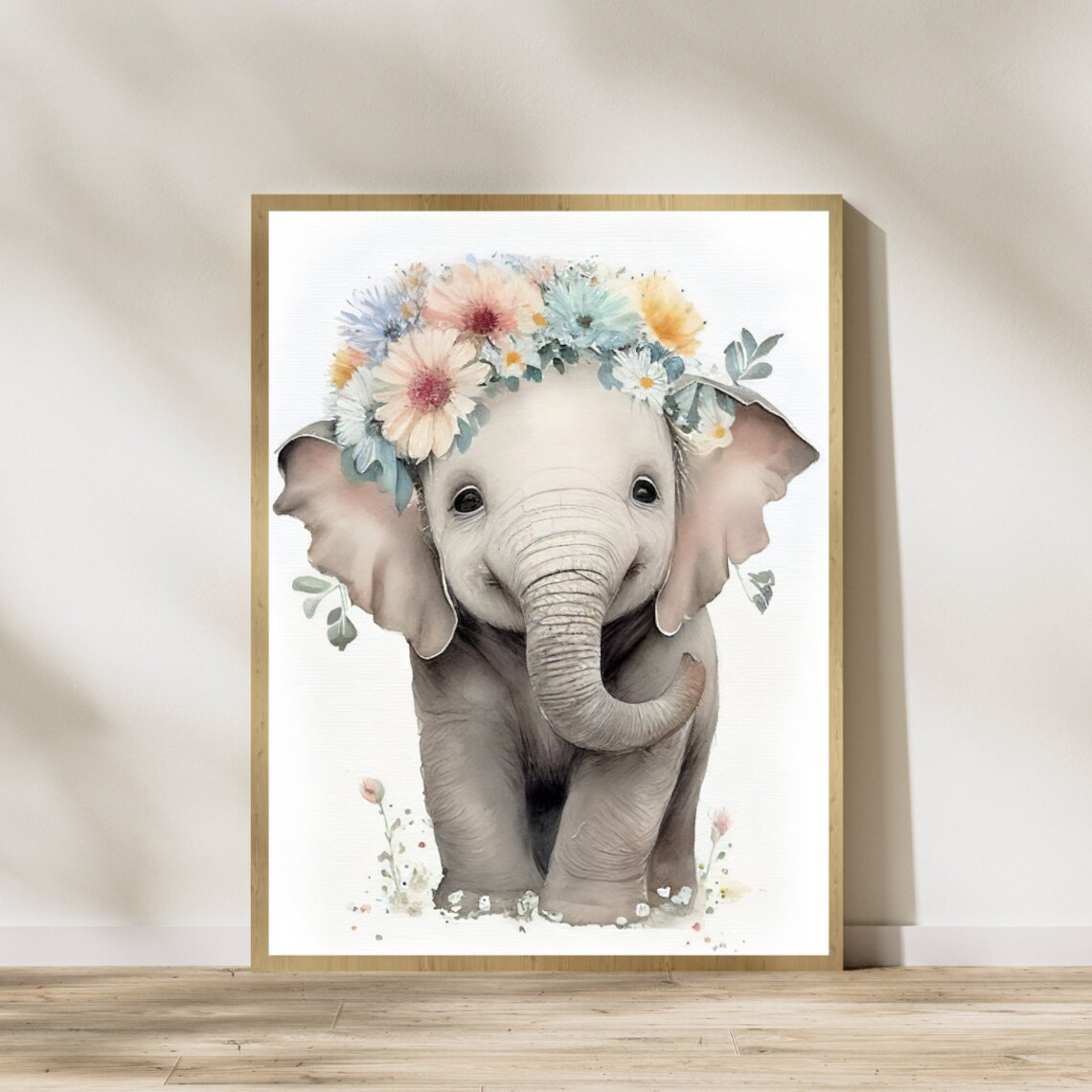 Elephant Printable Wall Art Nursery Decor.home Decor Baby Elephant ...