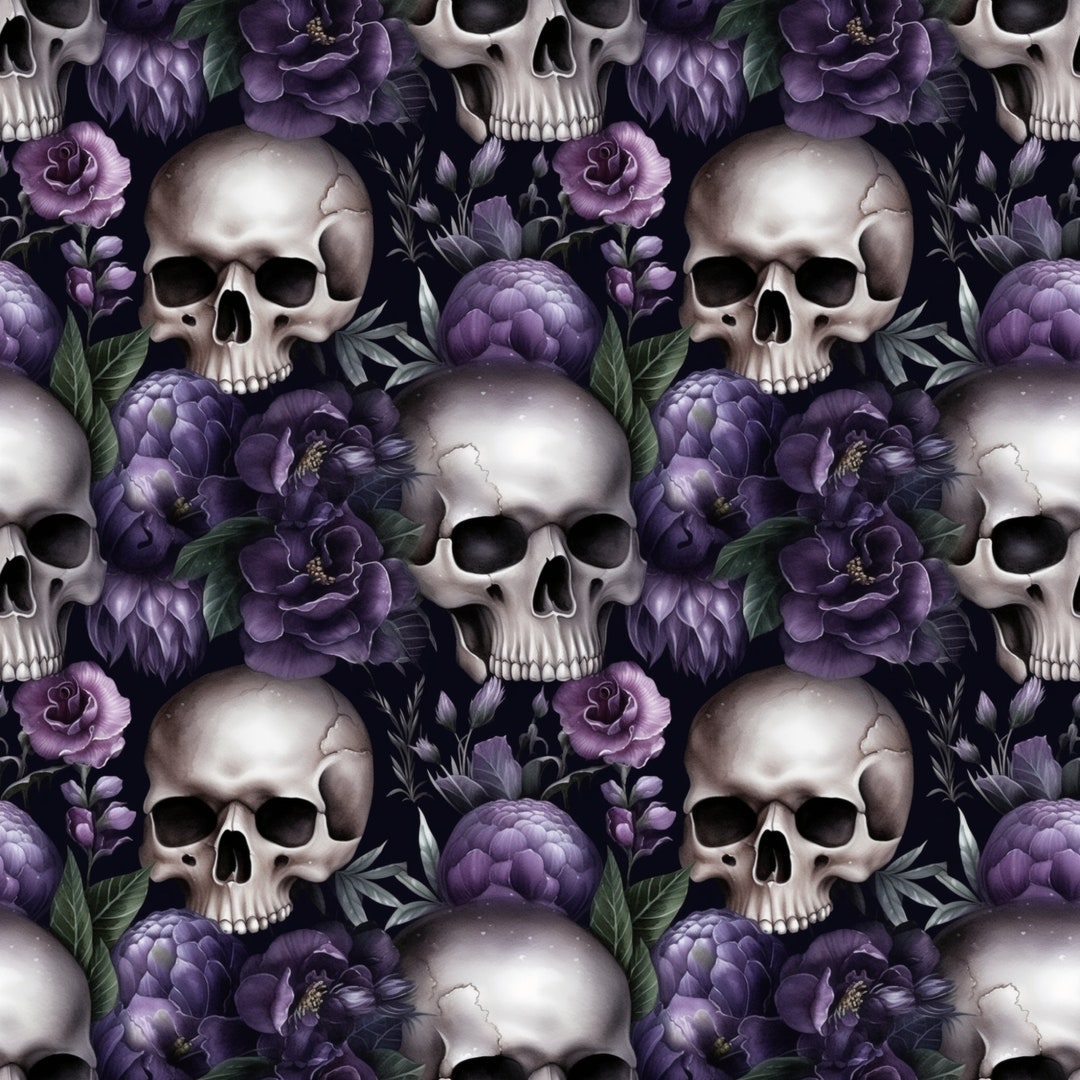 White & Black Gothic Skull Print Bloomers main image 1