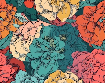 Helles vintage florales Musterdesign für digitales Scrapbooking florales digitales Papier florale Drucke florales Muster