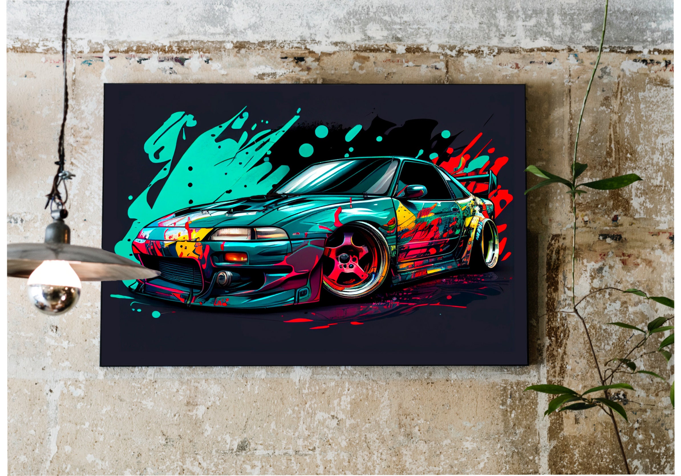 A1 Cool Drift Car Poster Art Print 60 x 90cm 180gsm - Drifting Race Gift  #16531