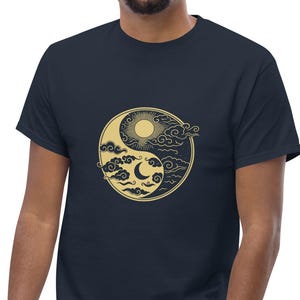Yin Yang Black Gold Sky Unisex classic tee