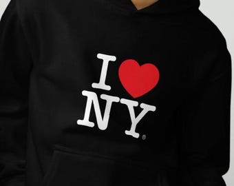 I Love NY Kids fleece hoodie Dark