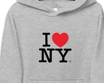 I Love NY Kids fleece hoodie Light