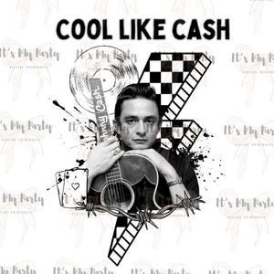 Johnny Cash Cool Like Cash PNG SVG per maglietta, sublimazione DTF