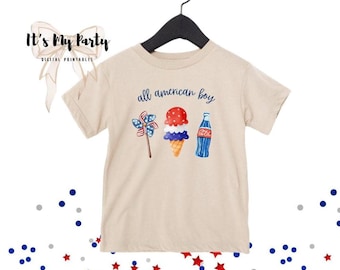 All American Boy Toddler T-Shirt: 4th of July Tee