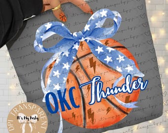 OKC Thunder Bow Basketball PNG SVG for shirt, dtf sublimation