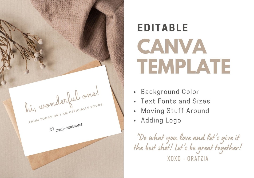 Editable Thank You Card, Small Business Printable Card, Modern Package ...