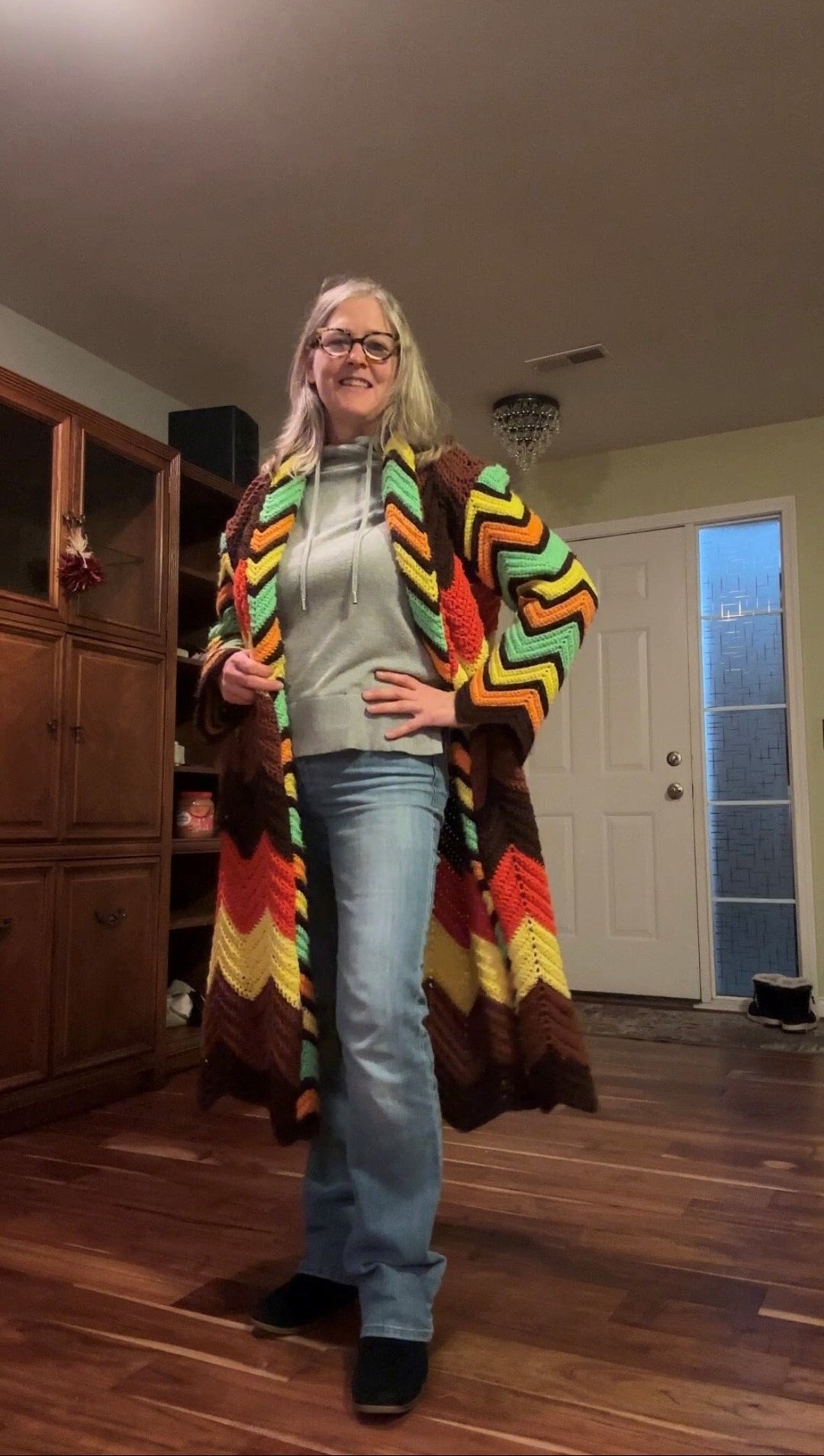 Upcycled Crochet Blanket Jacket Etsy