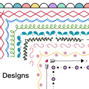 Colored Digital Borders Decorators S2