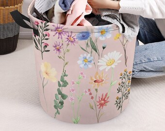 Wildflower Collapsible Laundry Basket| | Folding Laundry Basket| Collapsible Laundry Basket| Foldable Laundry Basket