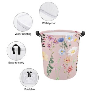 Wildflower Collapsible Laundry Basket Folding Laundry Basket Collapsible Laundry Basket Foldable Laundry Basket zdjęcie 5