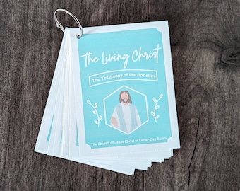 The Living Christ Memorization Cards PRINTABLE  - Instant Download