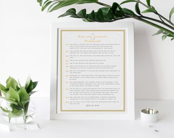 Oath and Covenant of the Priesthood PRINTABLE - Instant Download