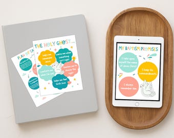 Gospel Printables for Kids – 8 Cute, Faith-Based Activities for Primary, Baptism, & FHE – Instant Download Bundle