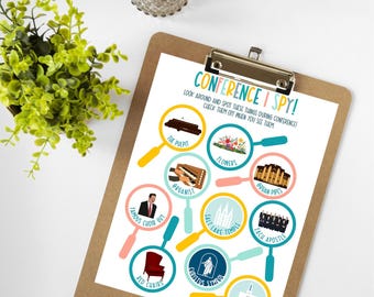 General Conference Activity Bundle for Kids – Bingo, I Spy, Word Tally, Quest, and Color by Topic PRINTABLE  - Instant Download