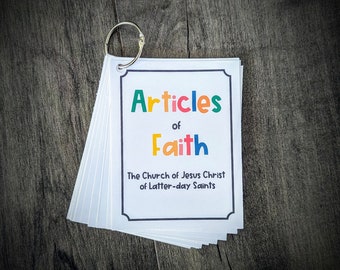 Articles of Faith PRINTABLE  - Instant Download
