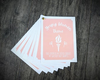 Young Women Theme Memorization Cards PRINTABLE  - Instant Download
