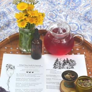 What You Seek is Sacred, herbal and ritual remedies for heart & soul.  Plant medicine kit to explore wonder, mystery, spiritual awakening.