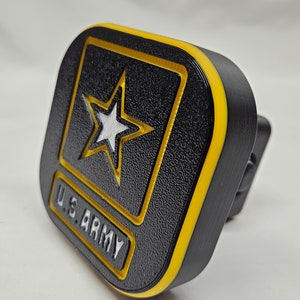 U.S. ARMY Trailer Hitch Receiver Cover/Plug - you choose Custom Colors and Finish!!!