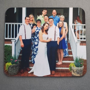 Custom Photo mouse pad rectangle office desk, Birthday gift, Christmas Gift, Mothers Day, Fathers Day, Christmas, teacher gift 7.75" x 9.25"