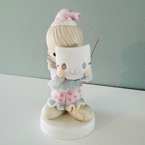 RARE Vintage Precious Moments Figurine &#39;Put on a Happy Face&#39; with box, Collectible Keepsake for Home Decor, Perfect Christmas Gift
