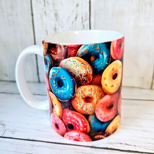 3D Doughnut 11oz Mug - Ideal for Coffee Lovers - Sweet Gift for Any Occasion