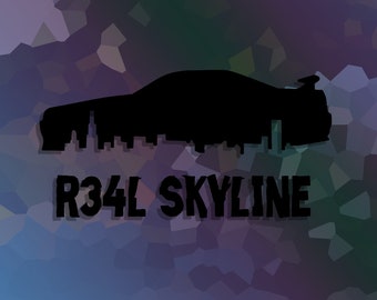 R34L Skyline Vinyl Sticker Decal