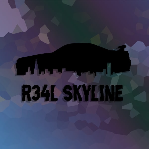 R34L Skyline Vinyl Sticker Decal