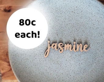 Laser Cut Wedding Place Names, Personalized Table Decor, Custom MDF Name Cards