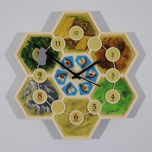 Catan Clock Catan Clock - Etsy