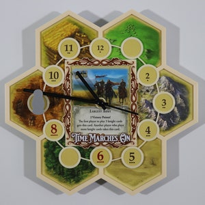 Settlers Game Room Clock – Time Marches On Edition