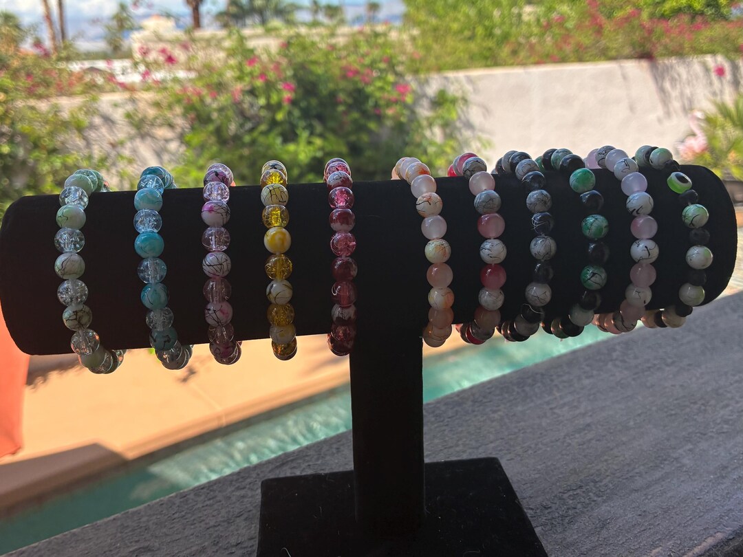 One of a Kind Handmade Cloudy Colors Bracelets - Etsy