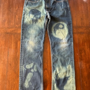 Bleach Design Jeans - Etsy