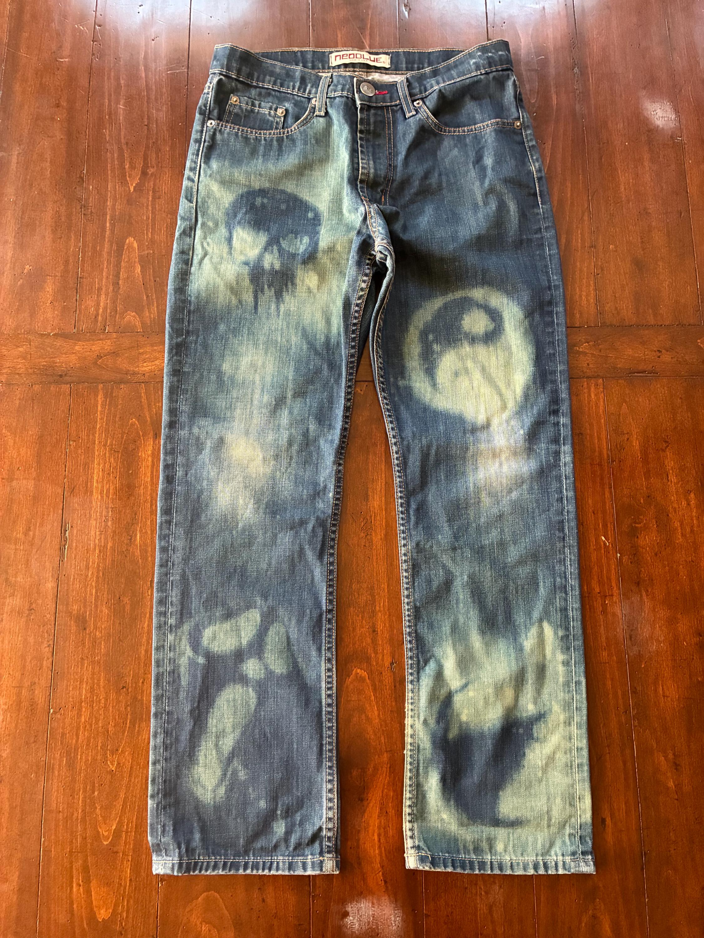 Custom Bleached Jeans - Etsy