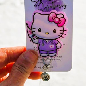 Cute Kitty badge reel, HK badge reel, HK nurse badge reel, Nursing badge reel, Kawaii nurse badge reel, Medical badge reel, Nursing student