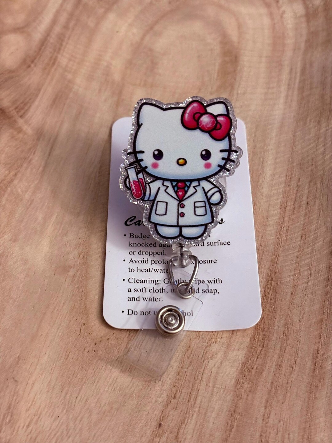 Cute Kitty Lab Tech, Lab Tech Badge Reel, Phlebotomist Badge Reel ...