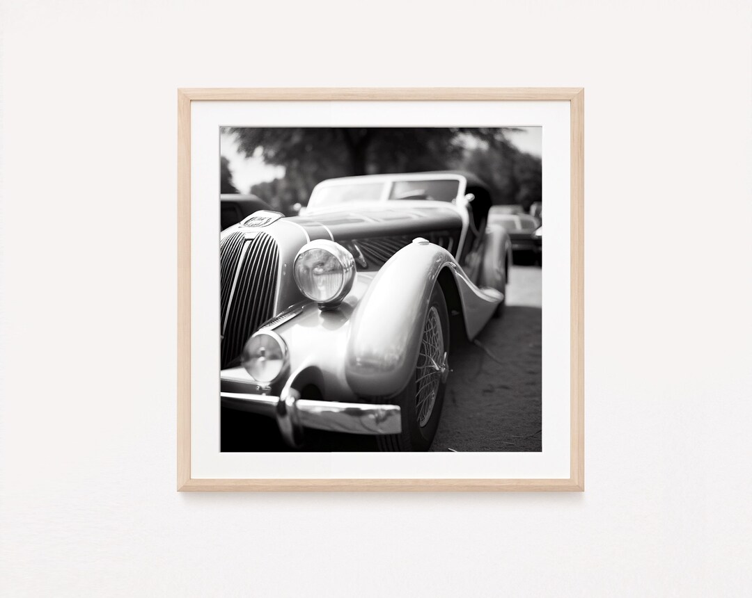Vintage Car Wall Art Black and White Car Photo Car Art Vintage Car