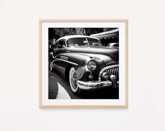 Vintage Car Wall Art | Black and White Car Photo | Car Art | Vintage Car Photo | DIGITAL Download | 0105