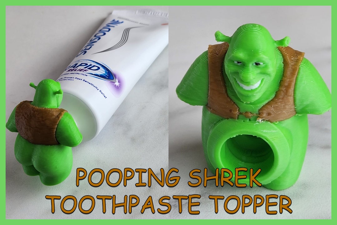 Shrek Toothpaste Pooping Topper Cap Multicolor 3dprinted Etsy