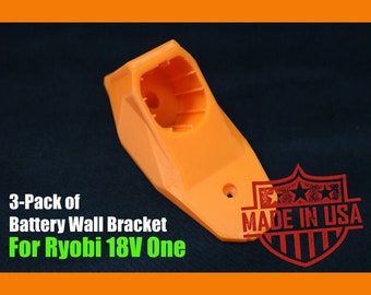 Ryobi One+ 18V 6Ah Battery Holder Wall Mount - Organize 6 Pack Lithium-Ion Batteries