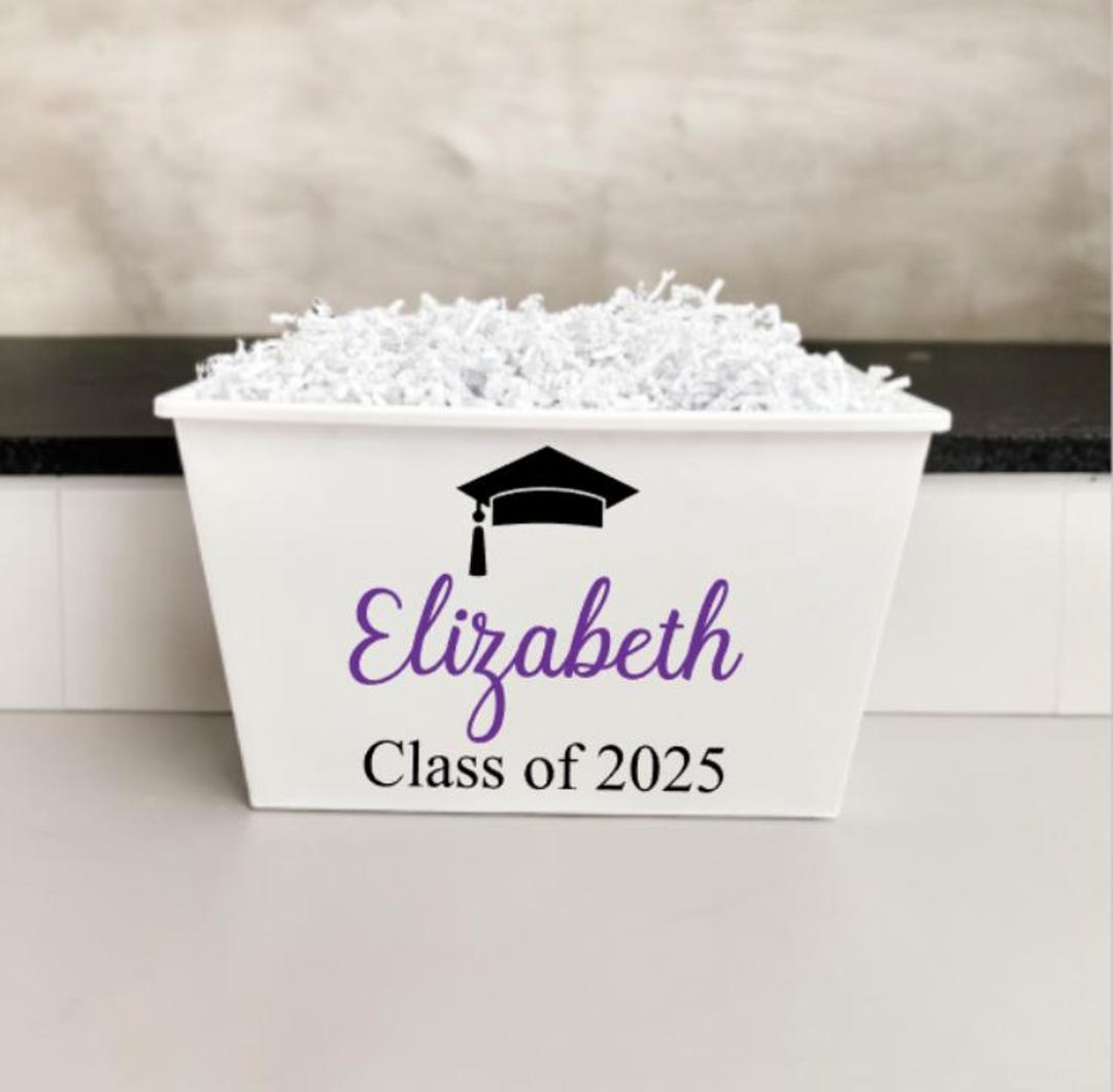 Personalized Plastic Graduation Gift Basket - Senior Class of 2026 Grad ...