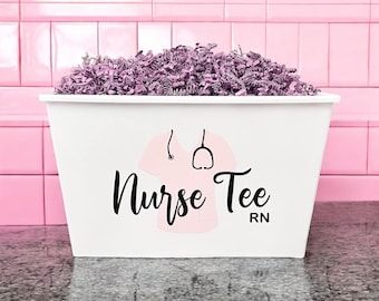 Personalized Nurse Gift Basket - RN BSN CNA Grad Graduation - Appreciation Week - Nursing Gift Bin