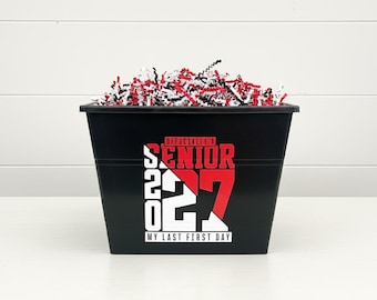 Officially My Last First Day Senior Class of 2027 Gift Basket – Graduation Celebration Bin
