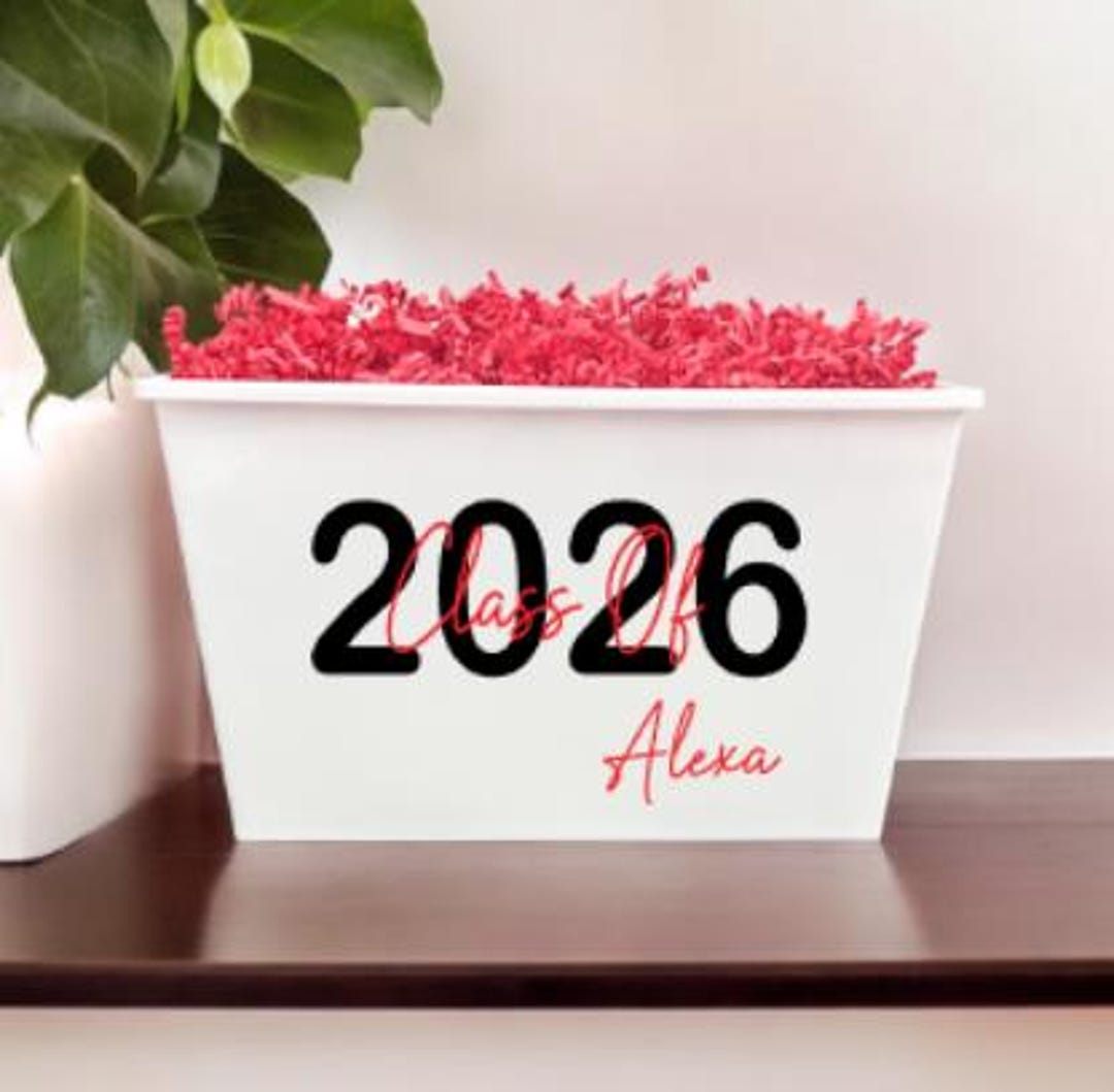 Personalized Plastic Graduation Gift Basket - Senior Class of 2026 Grad ...