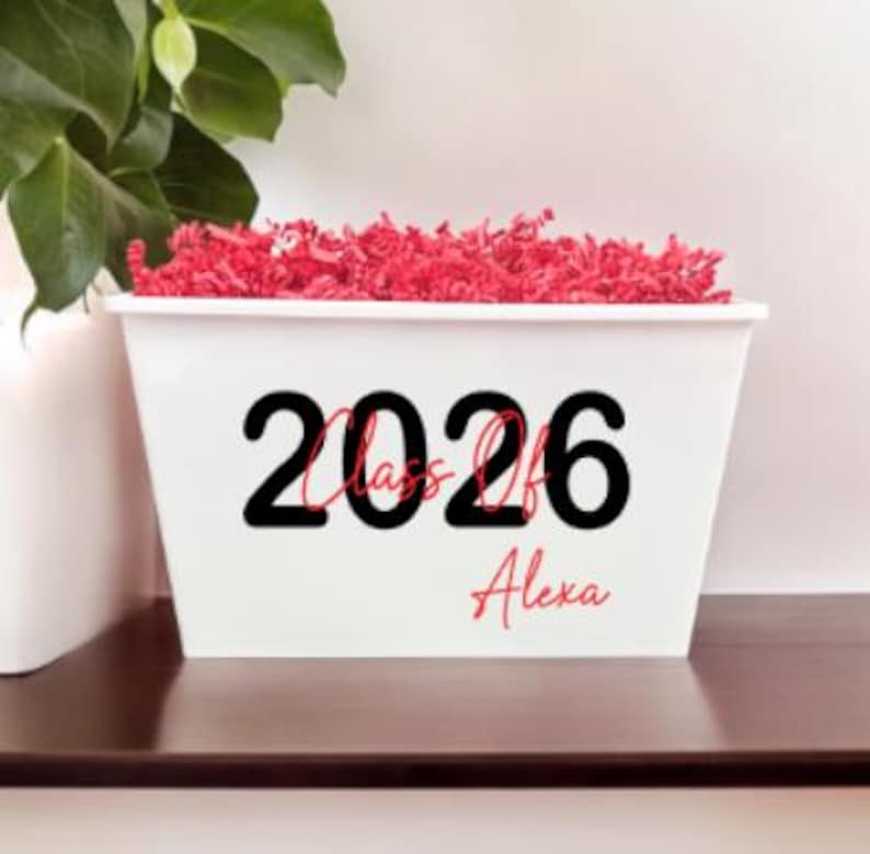 Personalized Plastic Graduation Gift Basket - Senior Class of 2026 Grad ...