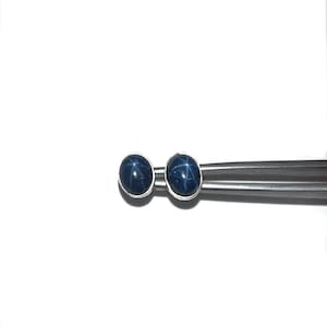 Star Sapphire Stud Earrings