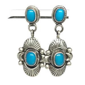 Diné (Navajo) Sleeping Beauty Turquoise Stud Earrings