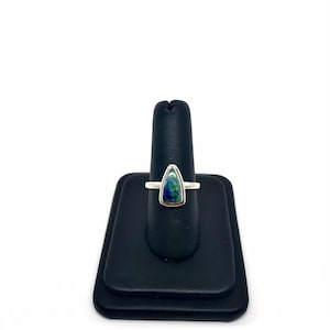 Azurite and Malachite Triangle Ring Size 7