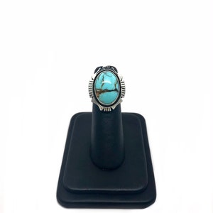 Diné (Navajo) Kingman Turquoise Ring Size 4.5
