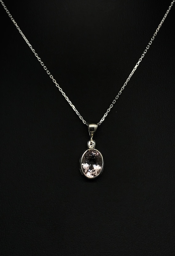 Morganite Oval Pendant